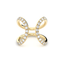 ring ear cuff yellow gold and diamonds