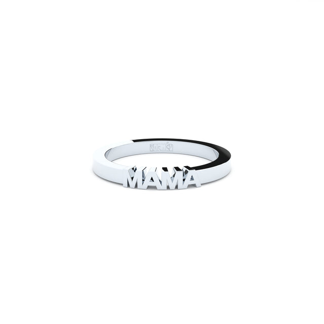 mama ring designer created fine edgy golden ring from Formes white