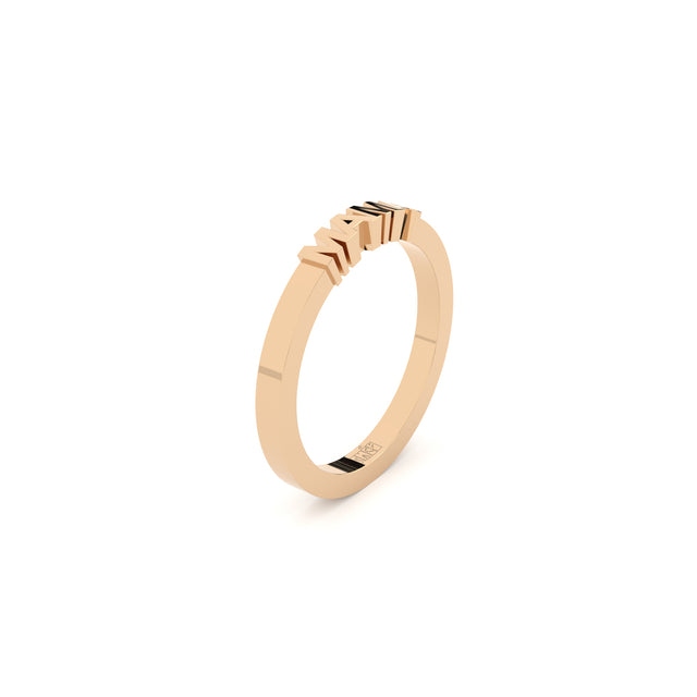 mama ring designer created fine edgy golden ring from Formes rose