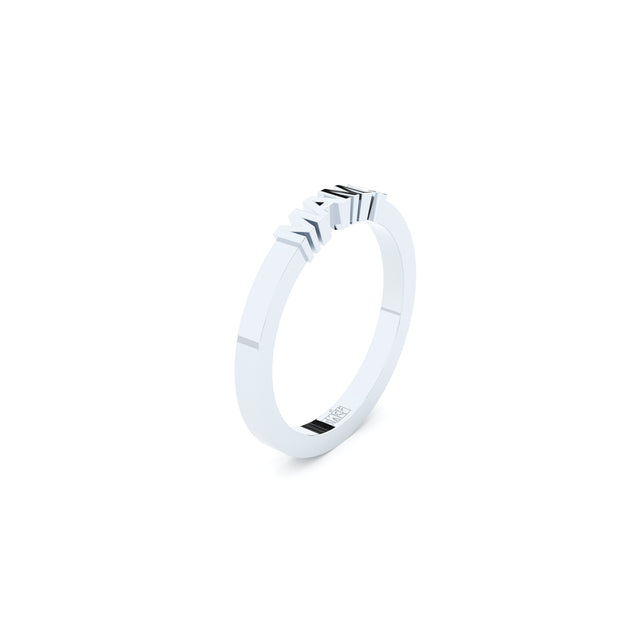 mama ring designer created fine edgy golden ring from Formes white side