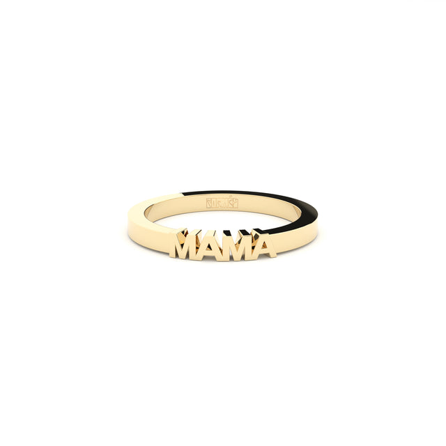 mama ring designer created fine edgy golden ring from Formes yellow