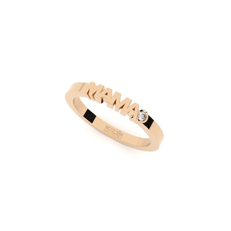 mama ring with lab grown diamonds petite by Formes side