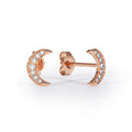 moon studs with diamonds by Formes