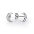 moon studs with diamonds by Formes