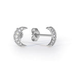 moon studs with diamonds by Formes
