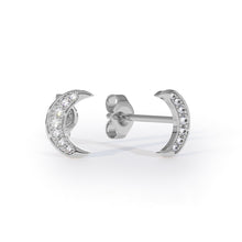 moon studs with diamonds by Formes
