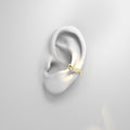 Bare Souls organic golden thread ear cuff with diamonds by Formes Fine Jewelry