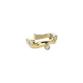 Bare Souls organic golden thread ear cuff with diamonds by Formes Fine Jewelry
