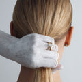 luxury pear diamond ring statement or engagement with lab grown or natural  diamonds by Formes