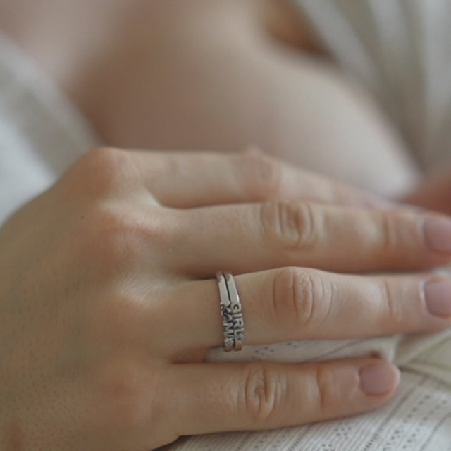 Mama ring from gold with diamond by Formes Fine Jewelry