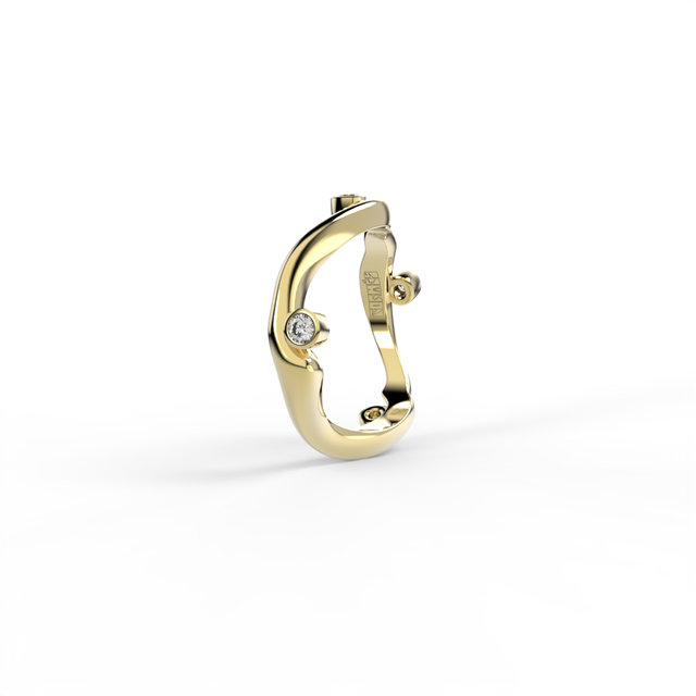 BARE SOULS SOLE SHANK RING, 0,16 CT DIAMONDS