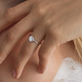solar engagement ring with lab grown diamonds or natural by Formes with Egle Jezepcikaite