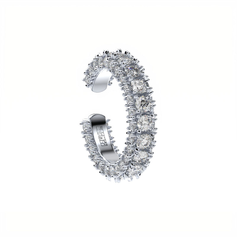 stunning diamond ear cuff and ring by Formes Fine jewelry white
