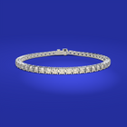 Tennis bracelet with diamonds by Formes Fine Jewelry with perfect closure