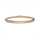 Tennis bracelet with diamonds by Formes Fine Jewelry with perfect closure