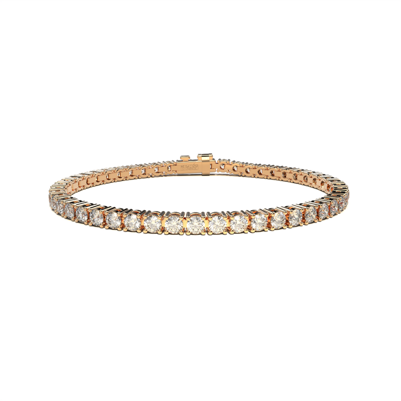 Tennis bracelet with diamonds by Formes Fine Jewelry with perfect closure