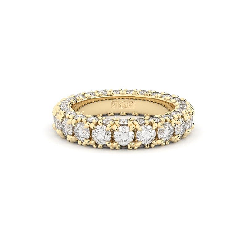 three diamond row eternity band with diamonds by Formes