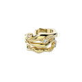 Bare Souls organic golden threads ear cuff with diamonds by Formes Fine Jewelry