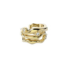 Bare Souls organic golden threads ear cuff with diamonds by Formes Fine Jewelry