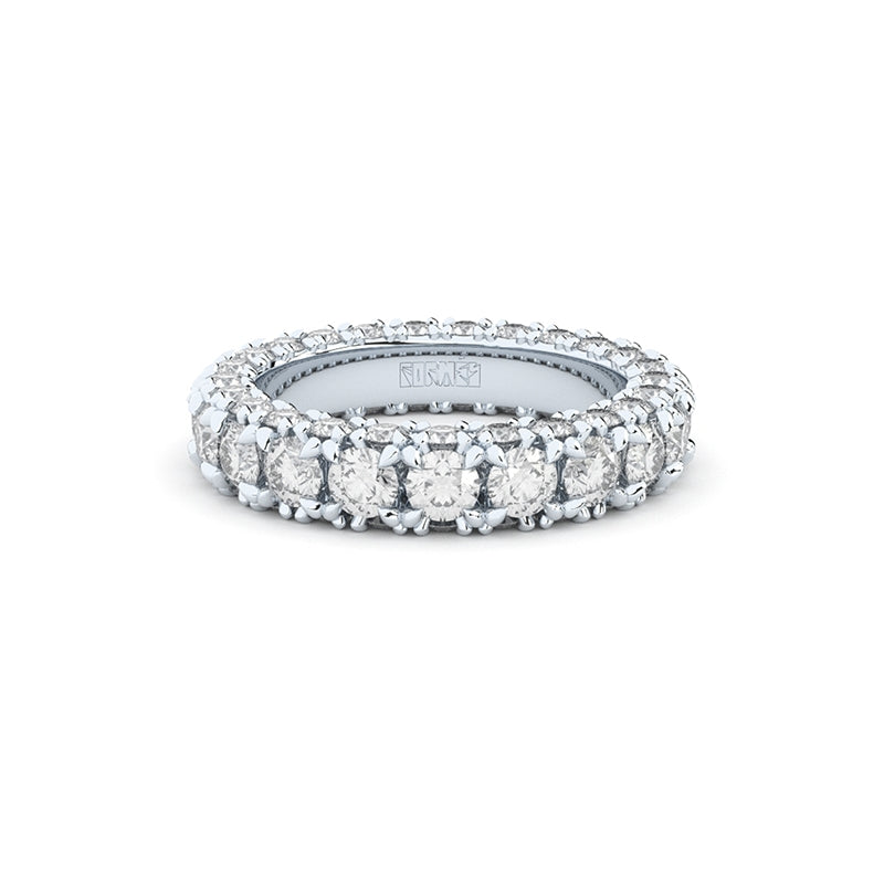 Reflection luxury three-row diamond eternity band