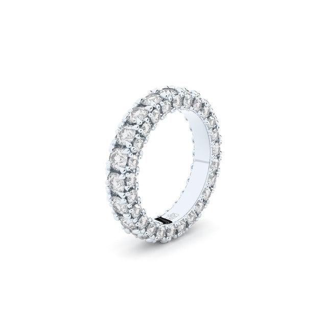 Reflection luxury three-row diamond eternity band