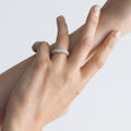 Reflection luxury three-row diamond eternity band