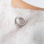 Reflection luxury three-row diamond eternity band