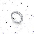 Reflection luxury three-row diamond eternity band