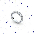 Reflection luxury three-row diamond eternity band