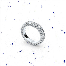 Reflection luxury three-row diamond eternity band