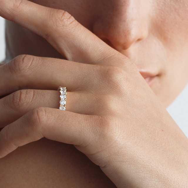 REFLECTION LUXURY ETERNITY RING 2 65 CT 3 5 MM YELLOW