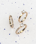 edgy square petite wedding ring from rose gold