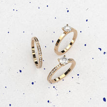 edgy square petite wedding ring from rose gold