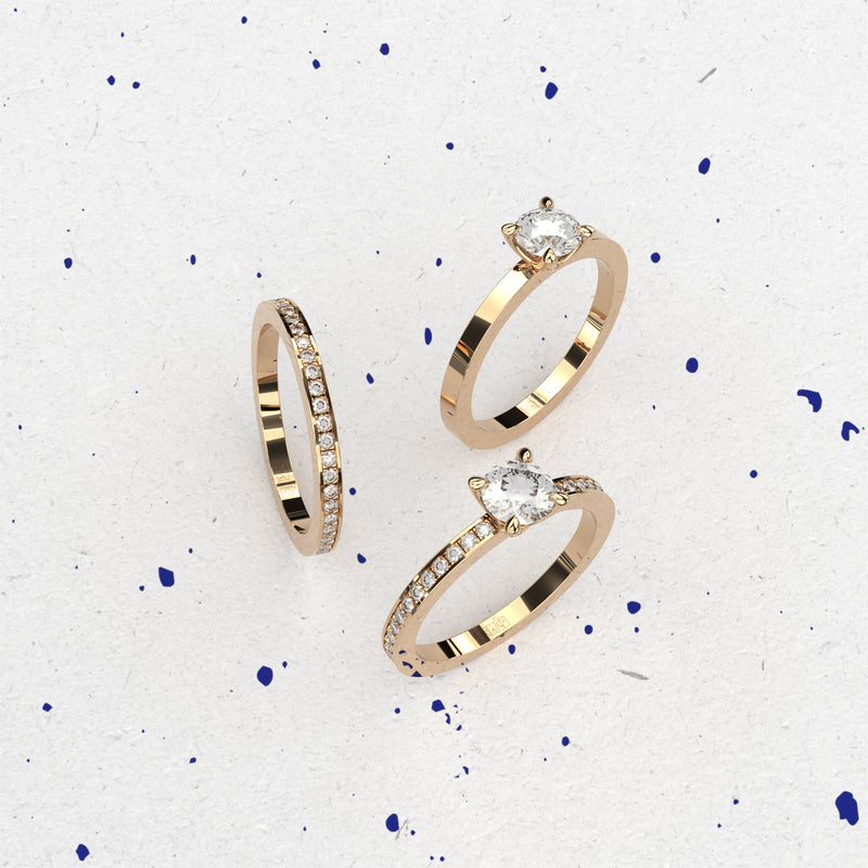 edgy eternity band with lab grown or natural diamonds by formes