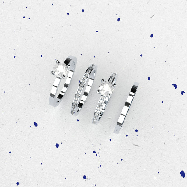 edgy eternity band with lab grown or natural diamonds by formes
