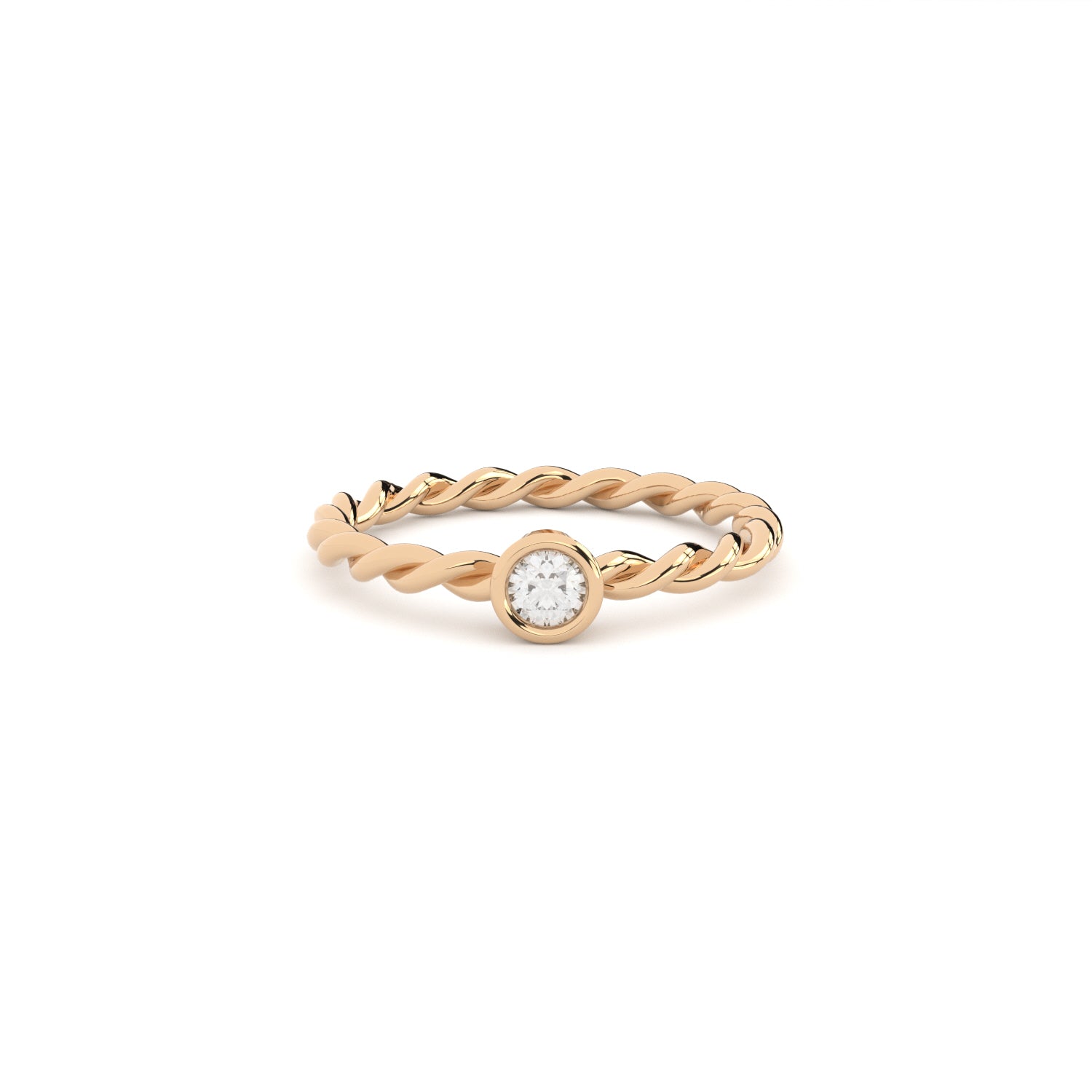 lab grown diamond twisted ring
