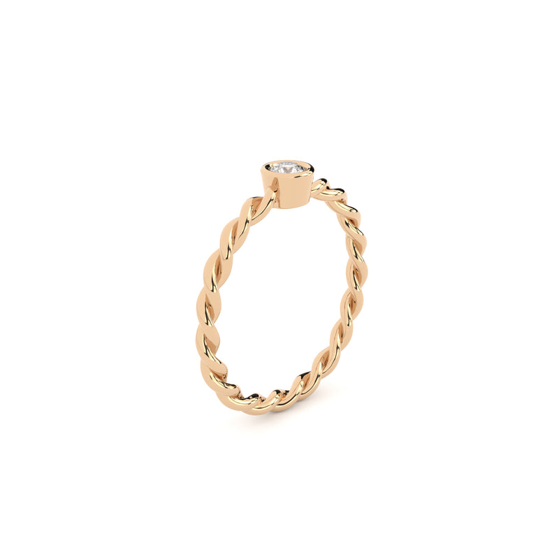 lab grown diamond twisted ring