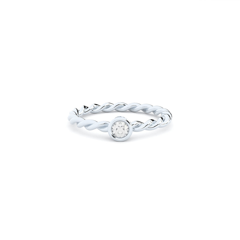 lab grown diamond twisted ring