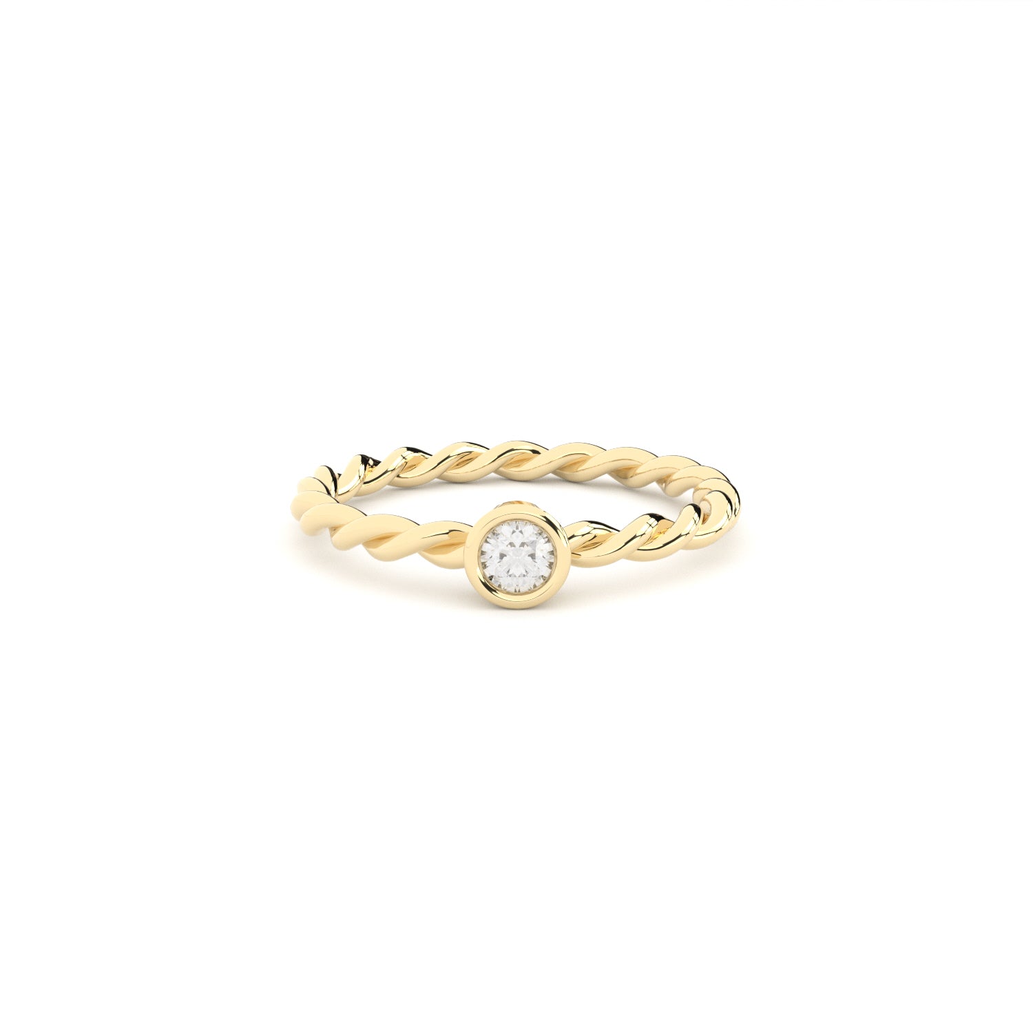 lab grown diamond twisted ring