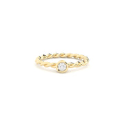 lab grown diamond twisted ring