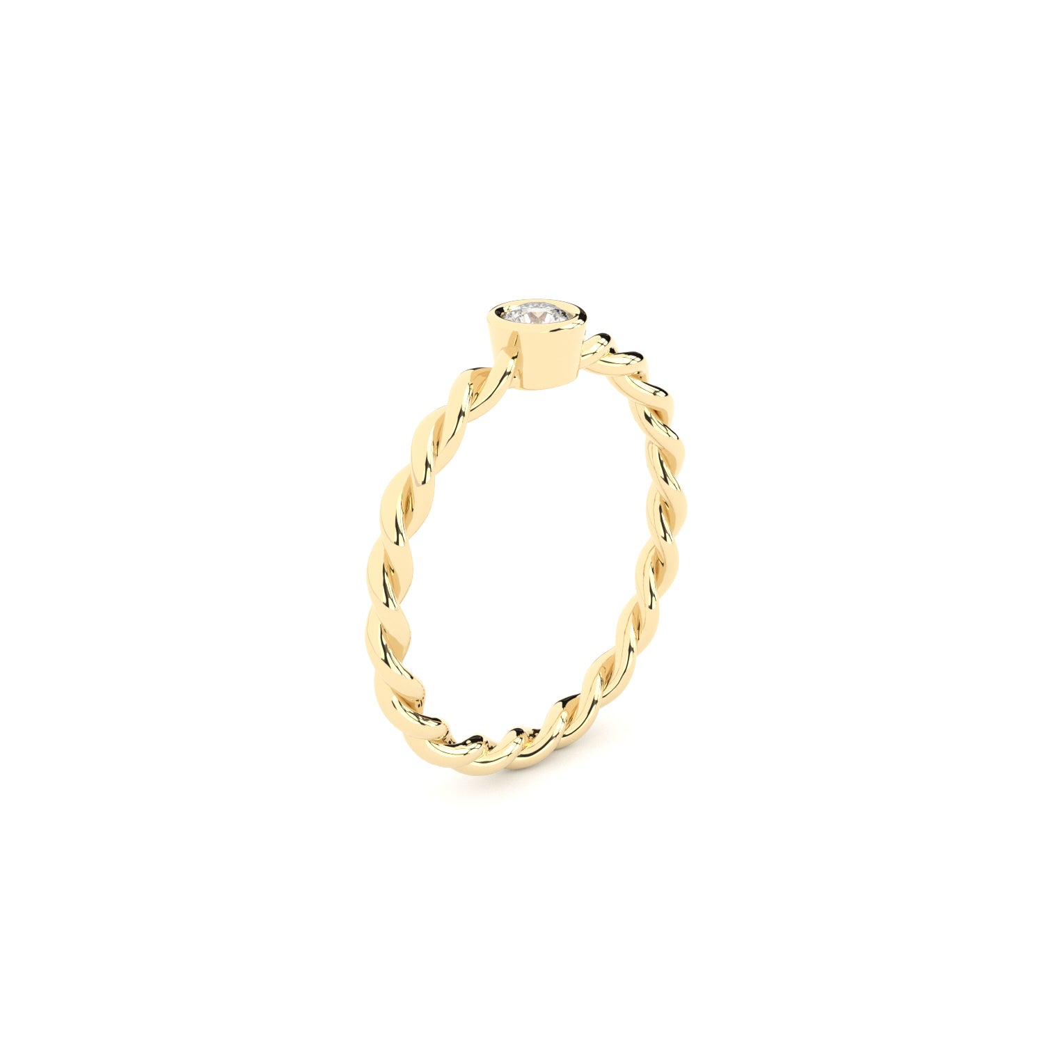 lab grown diamond twisted ring