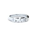 Stackable golden Love rings with lab grown diamond by Formes
