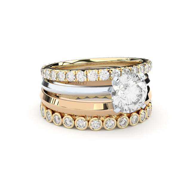 Fine eternity band with Lab grown diamonds by Formes with Justina Jarute