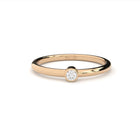 bezel set engagement ring with lab grown or natural diamonds by Formes