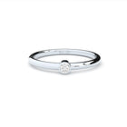 bezel set engagement ring with lab grown or natural diamonds by Formes