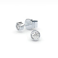 bezel set lab grown diamonds studs by Formes