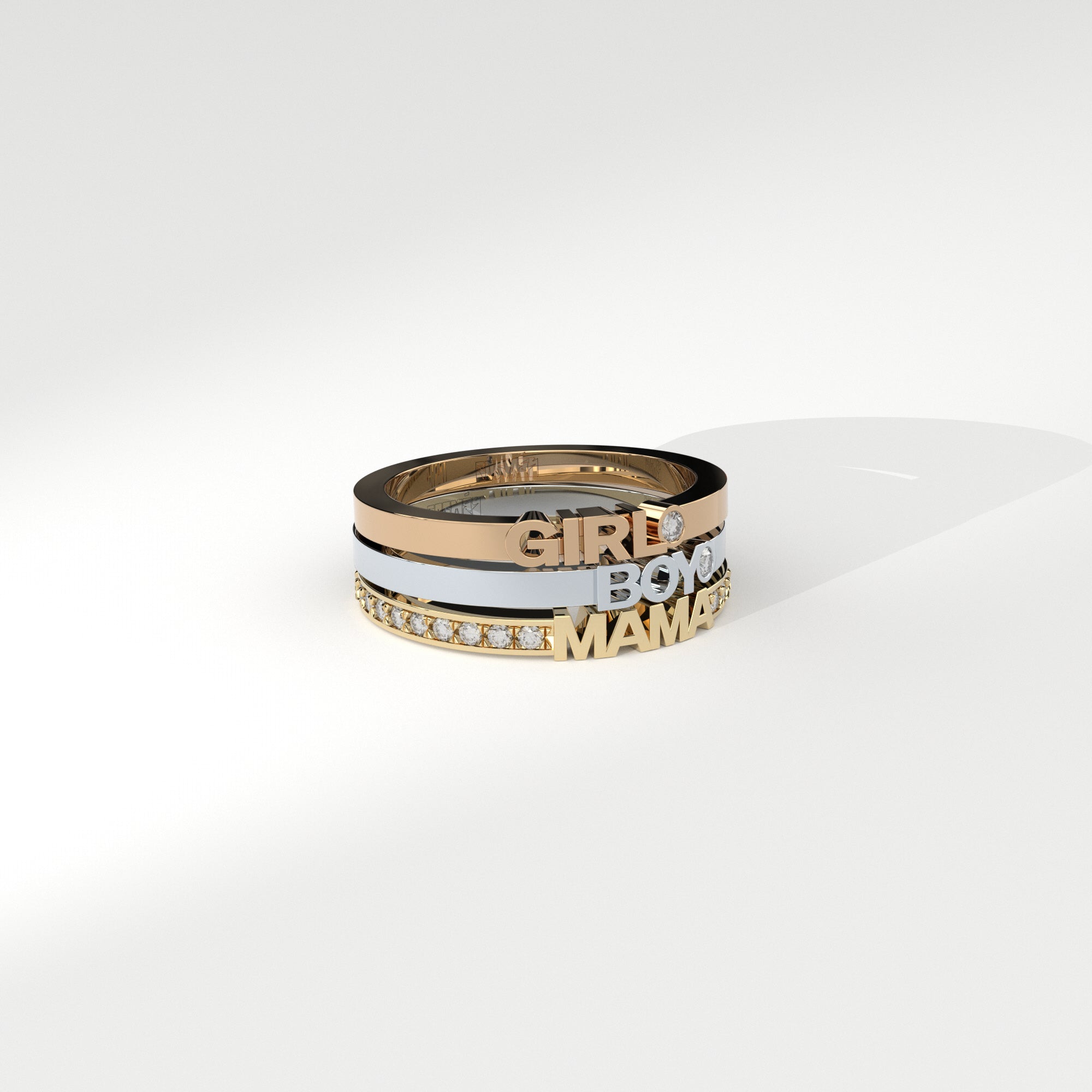 boy ring from gold with lab grown diamond designed by Formes