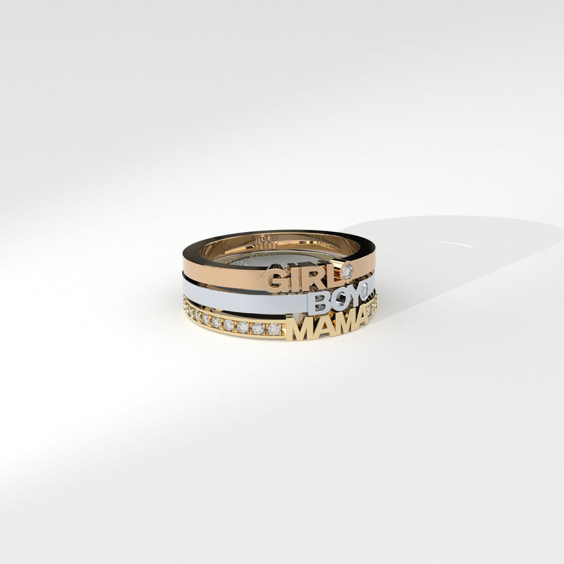 boy ring from gold with lab grown diamond designed by Formes