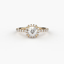cushion cut lab grown or natural diamond engagement ring in halo style by Formes