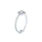 cushion cut lab grown or natural diamond engagement ring in halo style by Formes